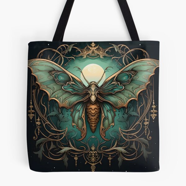Item preview, Art nouveau moth art print designed and sold by dcrc.
