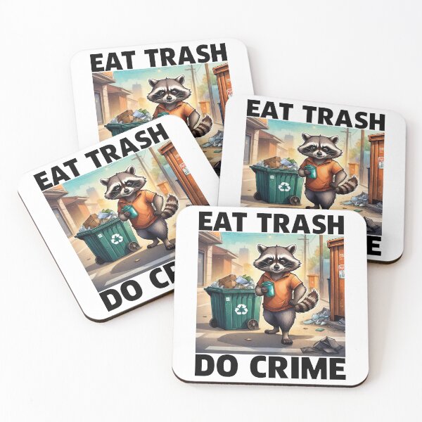 Item preview, Eat Trash Do Crime, Live Fast Eat Trash, Funny Raccoon designed and sold by Porcupine Tees ⭐⭐⭐⭐⭐.