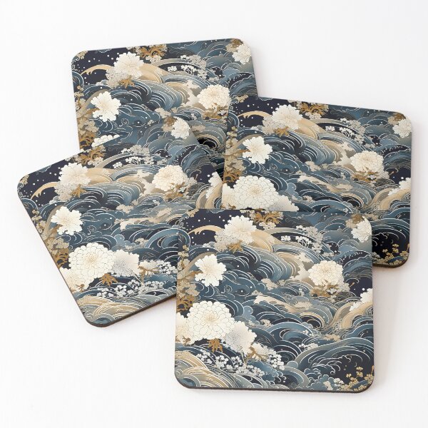 Item preview, japanese komono fabric print designed and sold by dcrc.