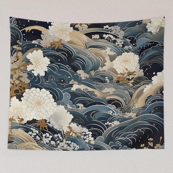 Item preview, japanese komono fabric print designed and sold by dcrc.
