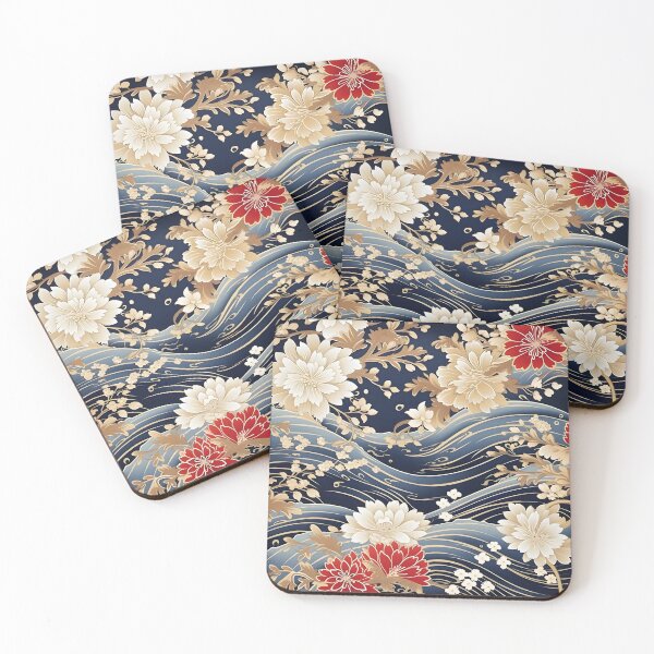 Item preview, japanese komono fabric print designed and sold by dcrc.