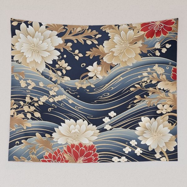 Item preview, japanese komono fabric print designed and sold by dcrc.