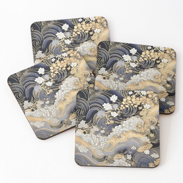 Item preview, japanese komono fabric print designed and sold by dcrc.