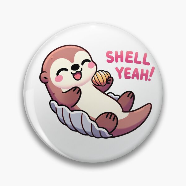 Item preview, Shell Yeah Sea Otter designed and sold by Shrimp-Shirts.