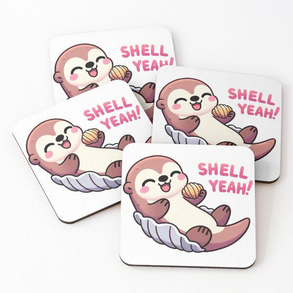 Item preview, Shell Yeah Sea Otter designed and sold by Shrimp-Shirts.