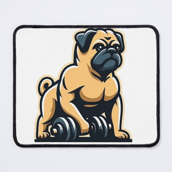 Artikelvorschau, Fitnessstudio-Mops-Design entworfen und verkauft von Mr Theos.