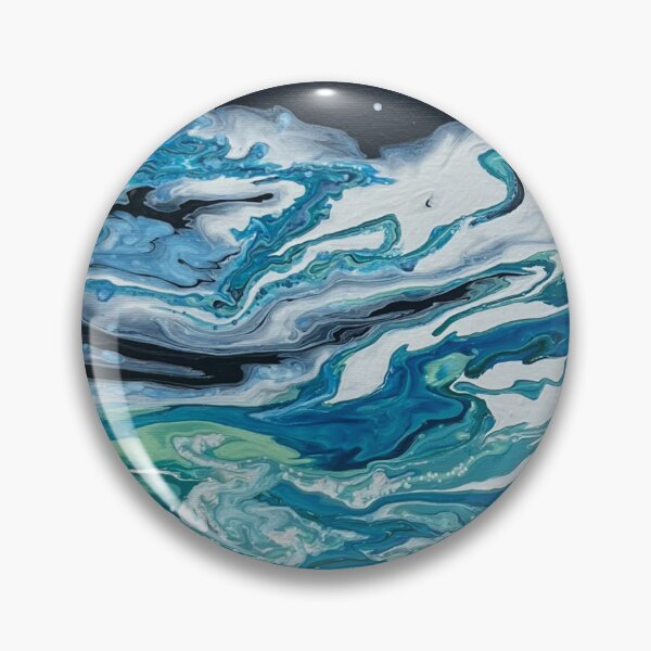 Item preview, BLUE OCEAN PAINT POUR designed and sold by BridgetBresser.