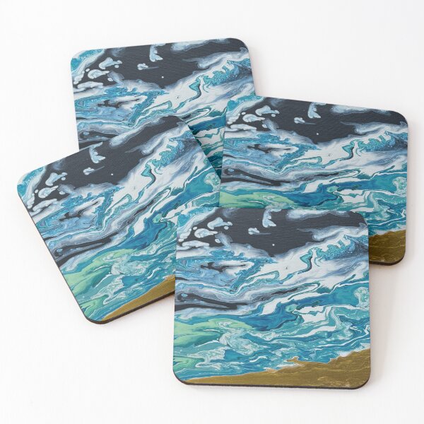 Item preview, BLUE OCEAN PAINT POUR designed and sold by BridgetBresser.