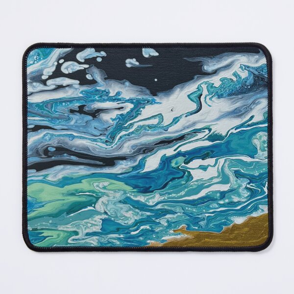 Item preview, BLUE OCEAN PAINT POUR designed and sold by BridgetBresser.