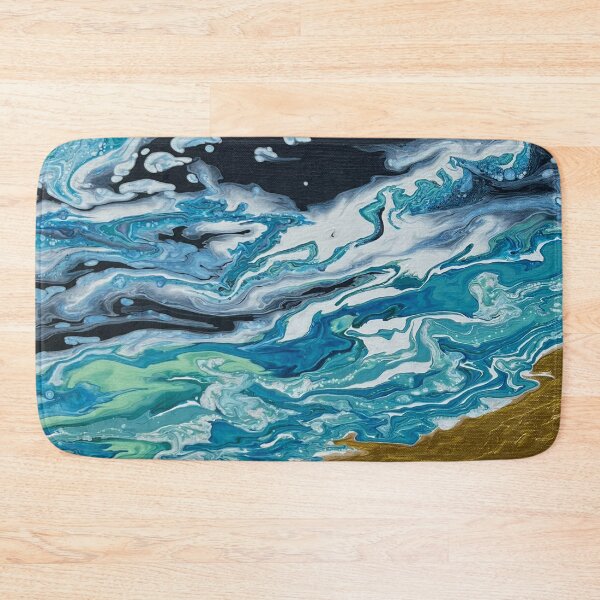 Item preview, BLUE OCEAN PAINT POUR designed and sold by BridgetBresser.