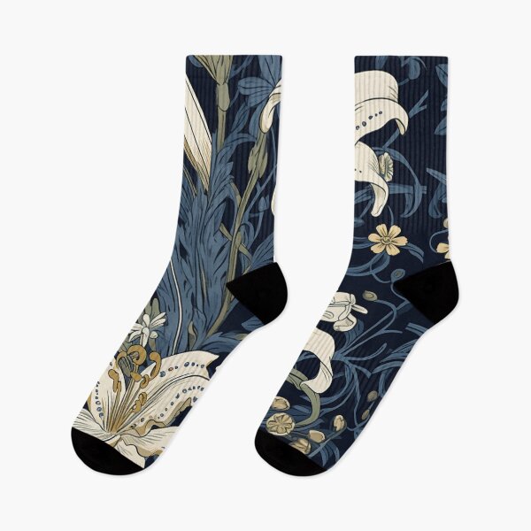 Item preview, White Lilies on Blue Background  designed and sold by Deepestblue.