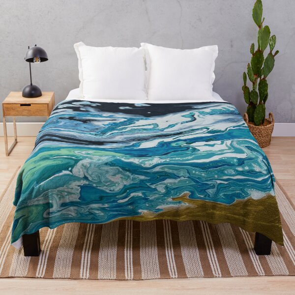 Item preview, BLUE OCEAN PAINT POUR designed and sold by BridgetBresser.