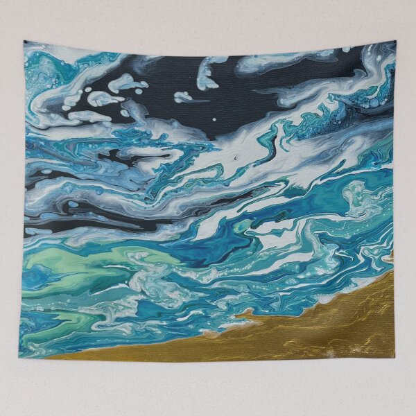 Item preview, BLUE OCEAN PAINT POUR designed and sold by BridgetBresser.