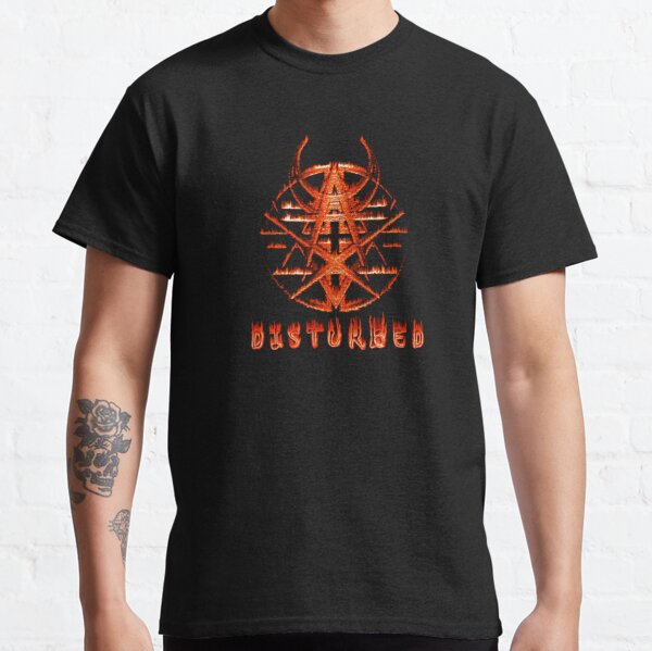 New Disturbed Hardcore Metal Band Logo Men'S Black T-Shirt Size S-2Xl B  ?Casual Print Fashion Tee Shirt - AliExpress