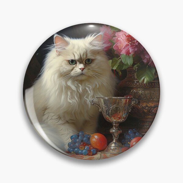 Item preview, White Persian Cat on Table designed and sold by Elisabeth Lucas.
