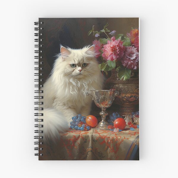 Item preview, White Persian Cat on Table designed and sold by Elisabeth Lucas.
