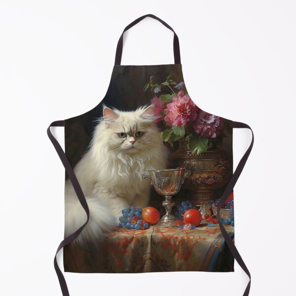 Item preview, White Persian Cat on Table designed and sold by Elisabeth Lucas.