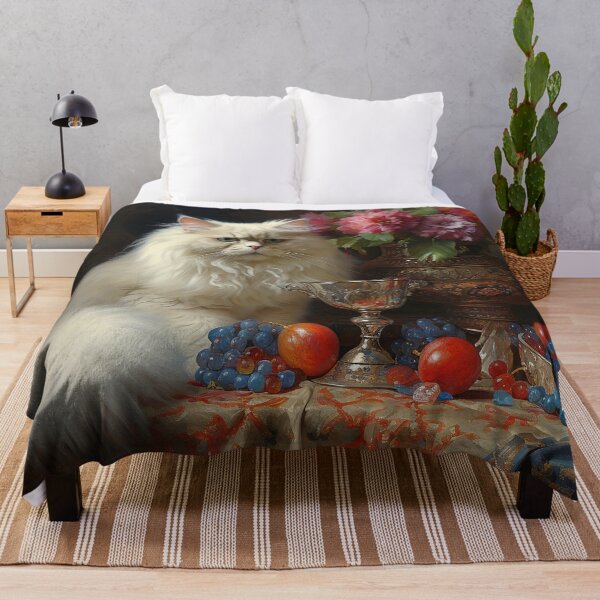 Item preview, White Persian Cat on Table designed and sold by Elisabeth Lucas.