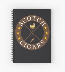 Cuaderno de espiral Escocés y cigarros bebedores y fumadores