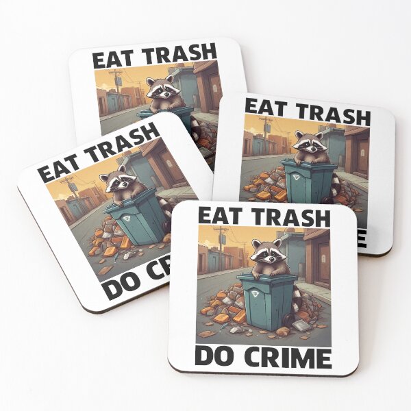 Item preview, Eat Trash Do Crime, Live Fast Eat Trash, Funny Raccoon designed and sold by Porcupine Tees ⭐⭐⭐⭐⭐.