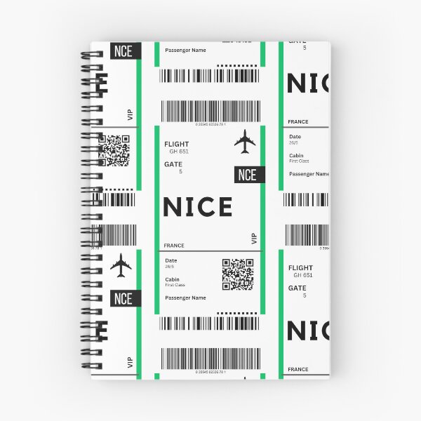 Item preview, Nice, France Airplane Boarding Pass designed and sold by RoamInk.
