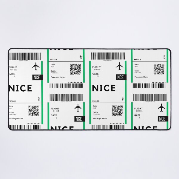 Item preview, Nice, France Airplane Boarding Pass designed and sold by RoamInk.