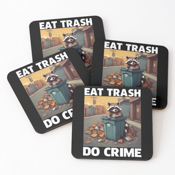 Item preview, Eat Trash Do Crime, Live Fast Eat Trash, Funny Raccoon designed and sold by Porcupine Tees ⭐⭐⭐⭐⭐.