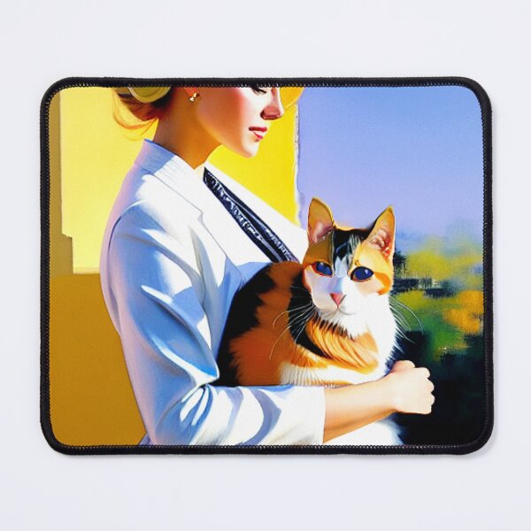 Item preview, A Portrait of a Blonde and Their Tortishell Cat designed and sold by VespersEmporium.