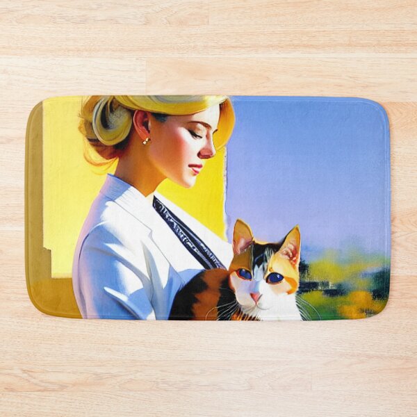 Item preview, A Portrait of a Blonde and Their Tortishell Cat designed and sold by VespersEmporium.