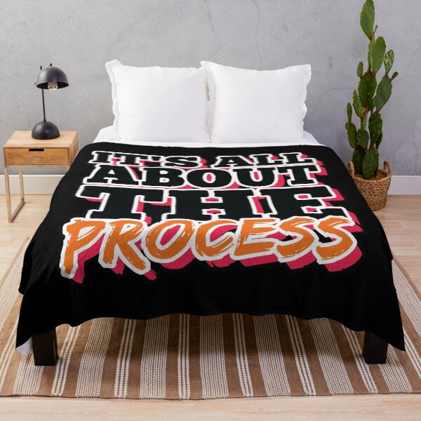 Item preview, It's All About the Process Motivation Typography Quote designed and sold by Merchrise.