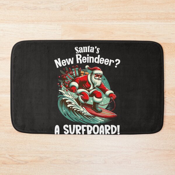 Item preview, Santa's New Reindeer? A Surfboard! designed and sold by PictoParade.
