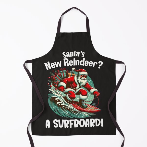Item preview, Santa's New Reindeer? A Surfboard! designed and sold by PictoParade.