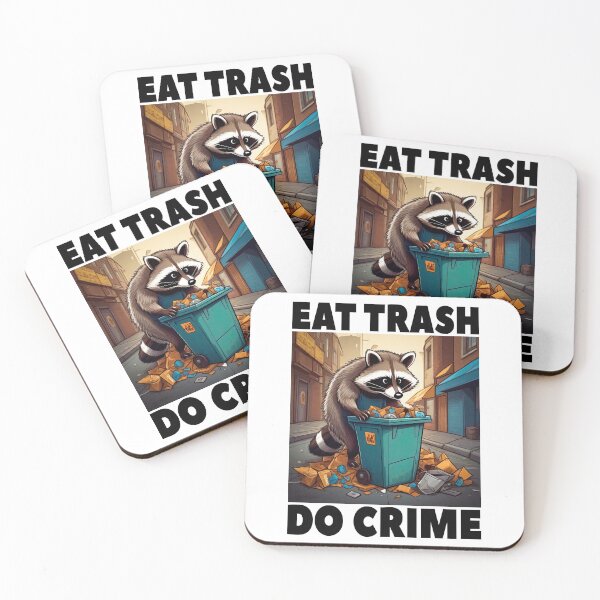 Item preview, Eat Trash Do Crime, Live Fast Eat Trash, Funny Raccoon designed and sold by Porcupine Tees ⭐⭐⭐⭐⭐.