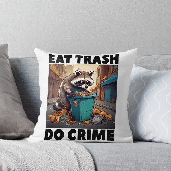 Item preview, Eat Trash Do Crime, Live Fast Eat Trash, Funny Raccoon designed and sold by Porcupine Tees ⭐⭐⭐⭐⭐.