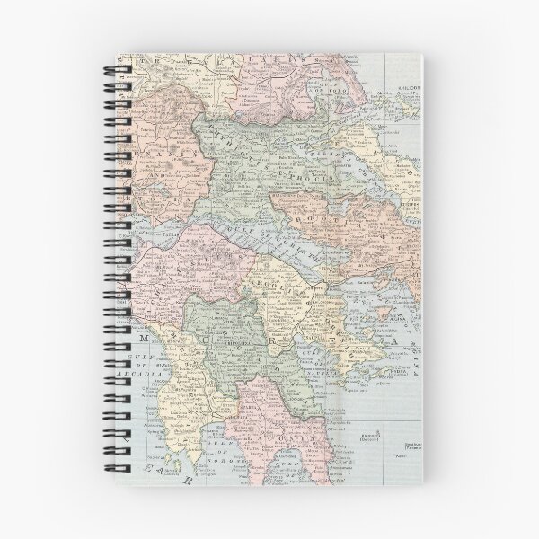 Item preview, Vintage Map of Greece (1901) designed and sold by BravuraMedia.