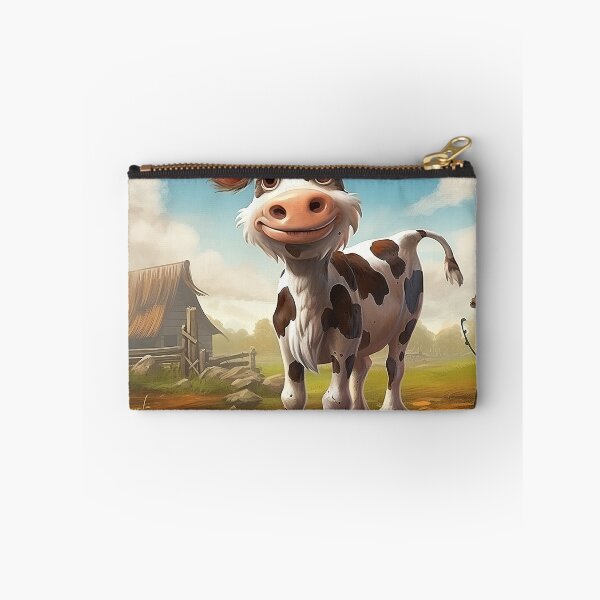Item preview, Brown and White Cartoon Cow designed and sold by Elisabeth Lucas.