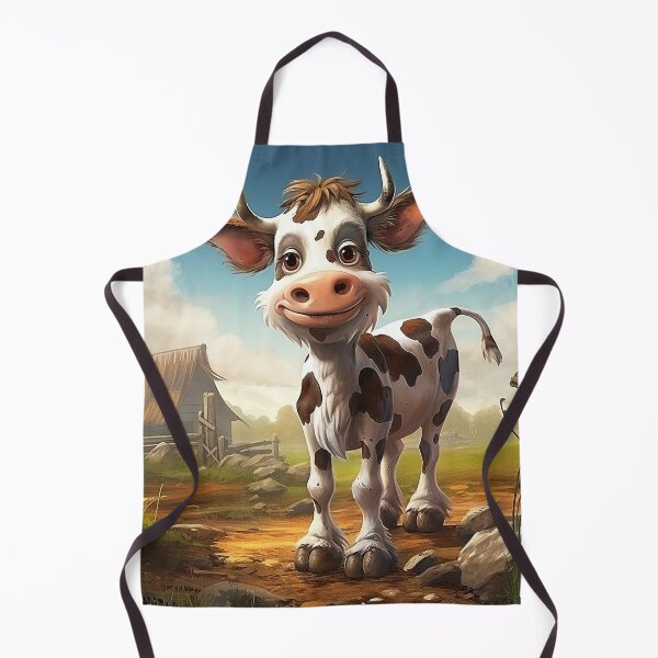 Item preview, Brown and White Cartoon Cow designed and sold by Elisabeth Lucas.