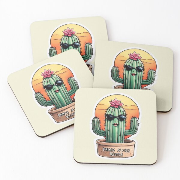 Item preview, Cute Cactus - Drink More Water designed and sold by HauntedOpera.