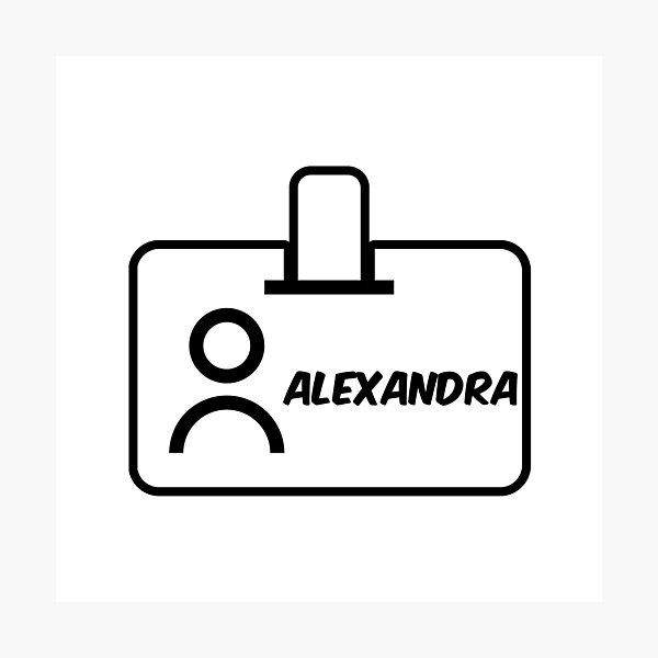 Item preview, Name ID Alexandra Name Label designed and sold by NormadWorld.