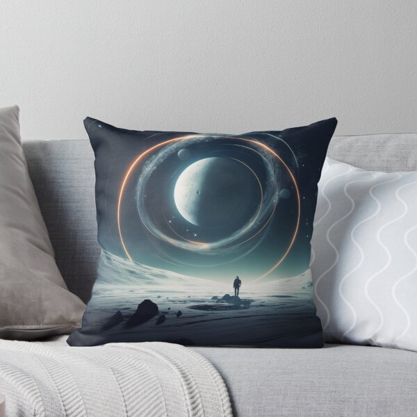 Item preview, "Endurance Spacecraft Orbiting Icy Rings: Minimalist Space A designed and sold by ChamounVisual.