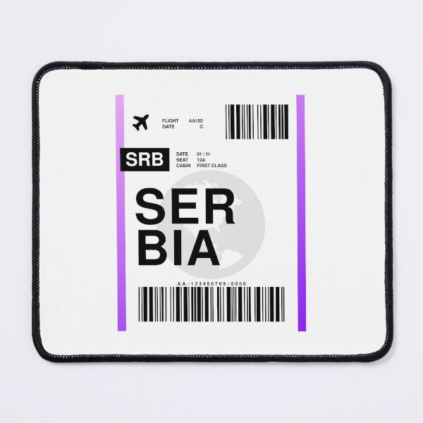 Item preview, Serbia Boarding Pass designed and sold by RabbitK.