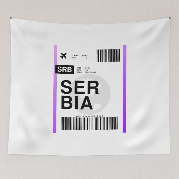 Item preview, Serbia Boarding Pass designed and sold by RabbitK.