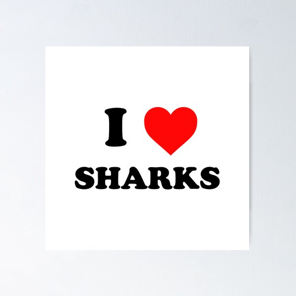 Item preview, i love sharks designed and sold by wordswithfonts.