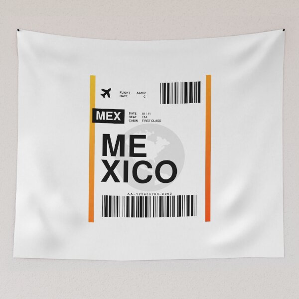 Item preview, Mexico Boarding Pass designed and sold by RabbitK.