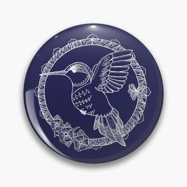 Item preview, Hummingbird anti-stress&White_Navy Blue designed and sold by EireneSan.