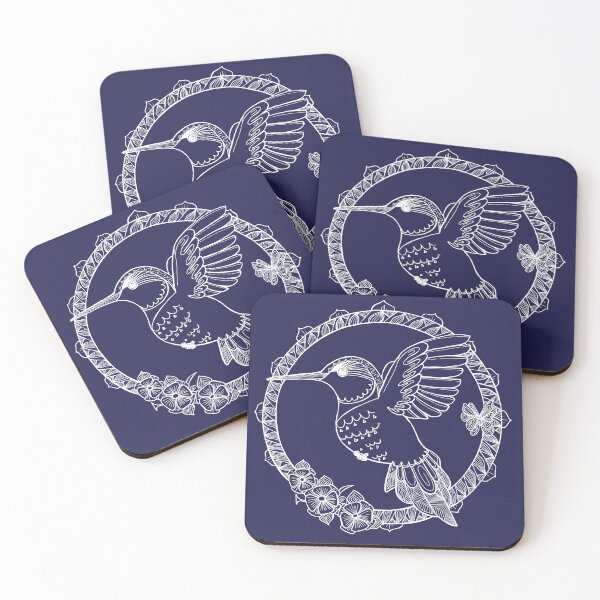 Item preview, Hummingbird anti-stress&White_Navy Blue designed and sold by EireneSan.
