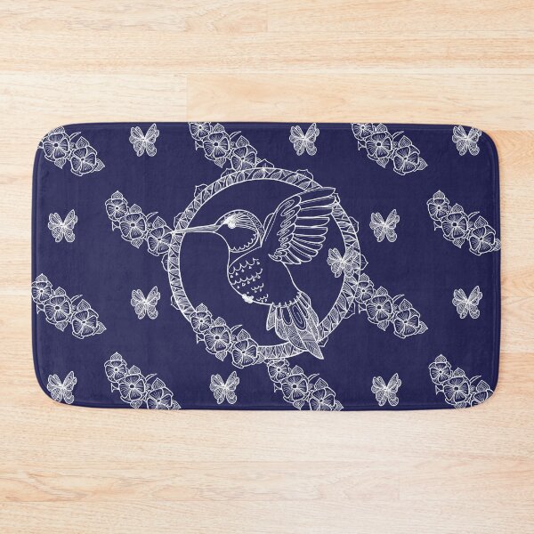 Item preview, Hummingbird anti-stress&White_Navy Blue designed and sold by EireneSan.