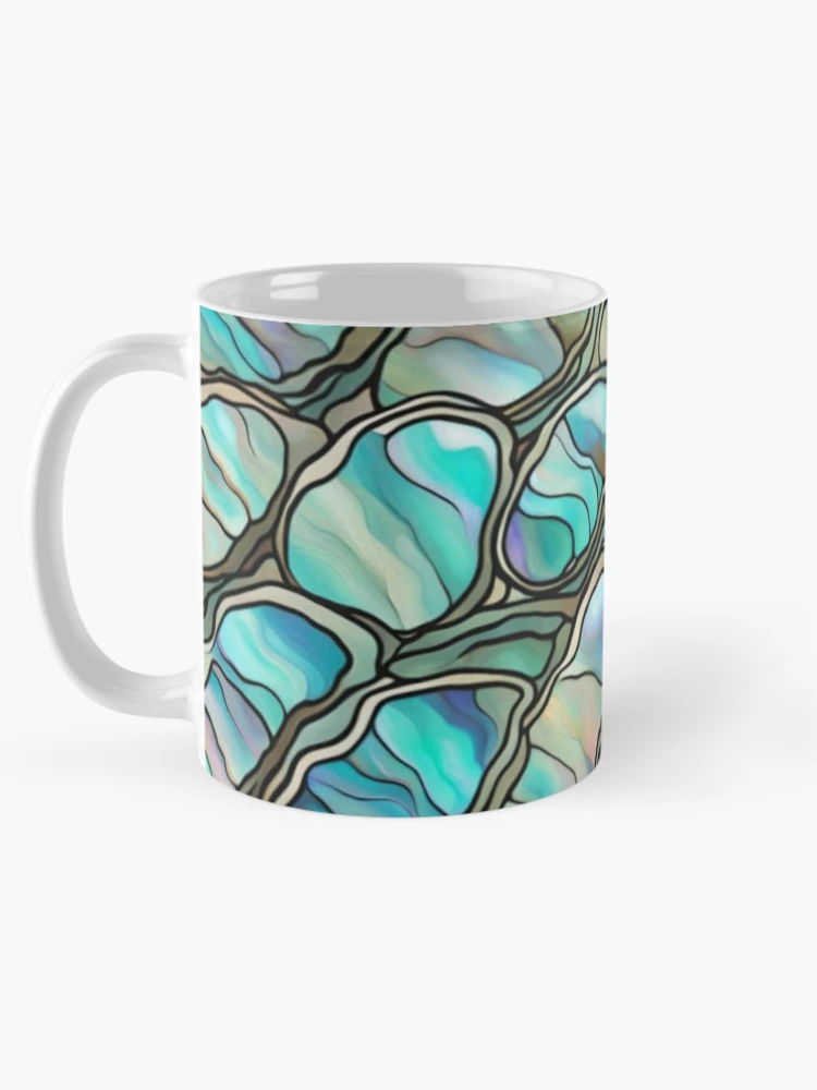 Thumbnail 5 of 6, Coffee Mug, Abstract Abalone Inlay Shell Pattern designed and sold by calibrit.