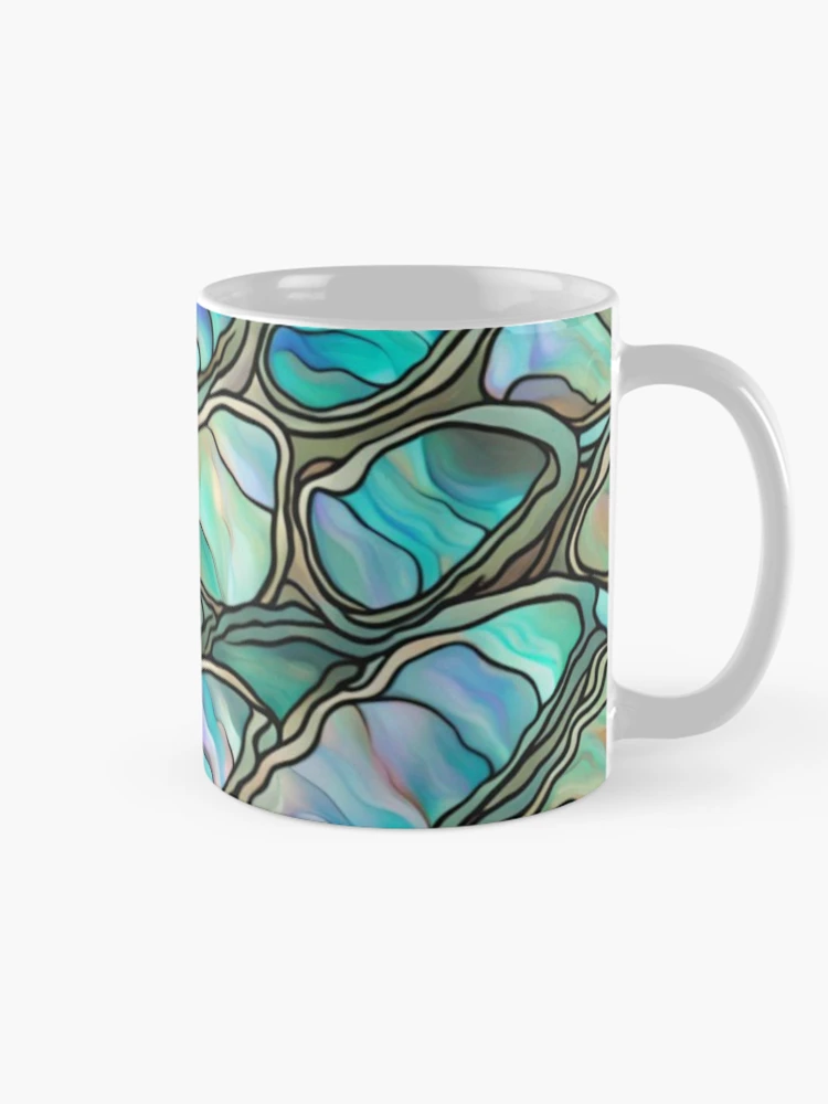 Thumbnail 3 of 6, Coffee Mug, Abstract Abalone Inlay Shell Pattern designed and sold by calibrit.