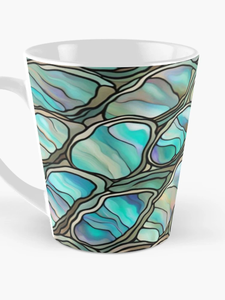 Thumbnail 3 of 4, Coffee Mug, Abstract Abalone Inlay Shell Pattern designed and sold by calibrit.